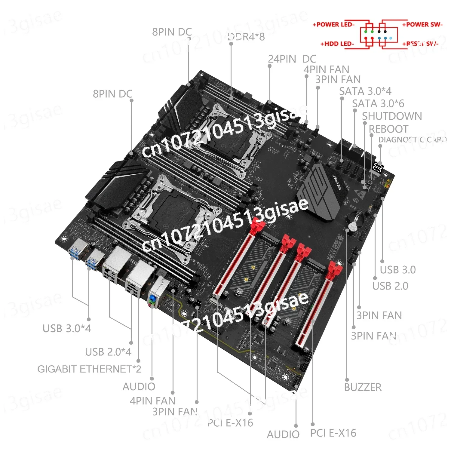 ชุดเมนบอร์ด Mechanic X99 D8 MA - E5 2699 V4 บทวิจารณ์และราคา