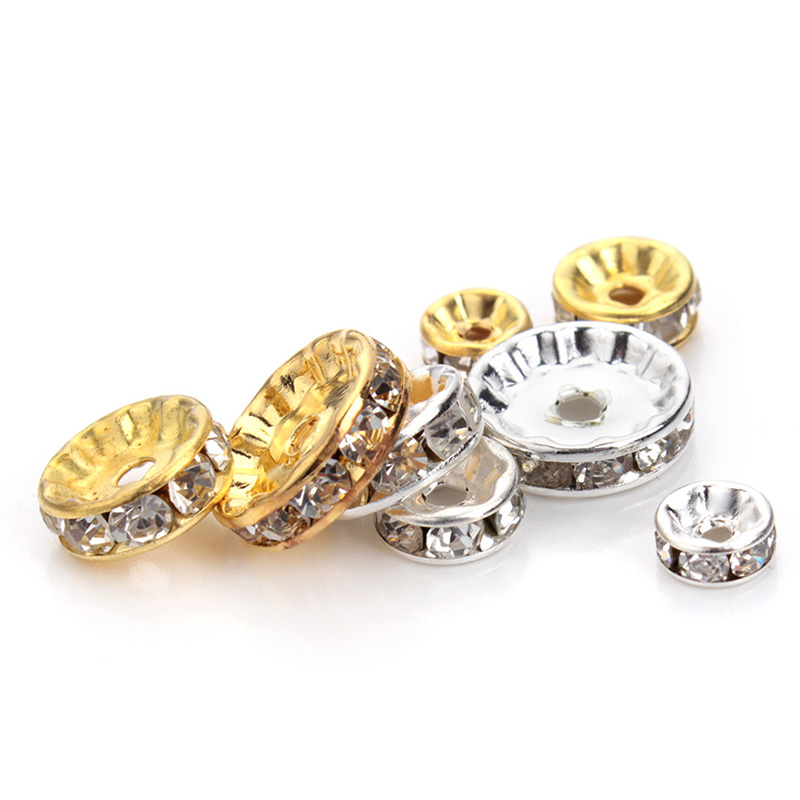 50pcs 4 6 8 10 12mm Rhinestone - Gold 6138 บทวิจารณ์และราคา